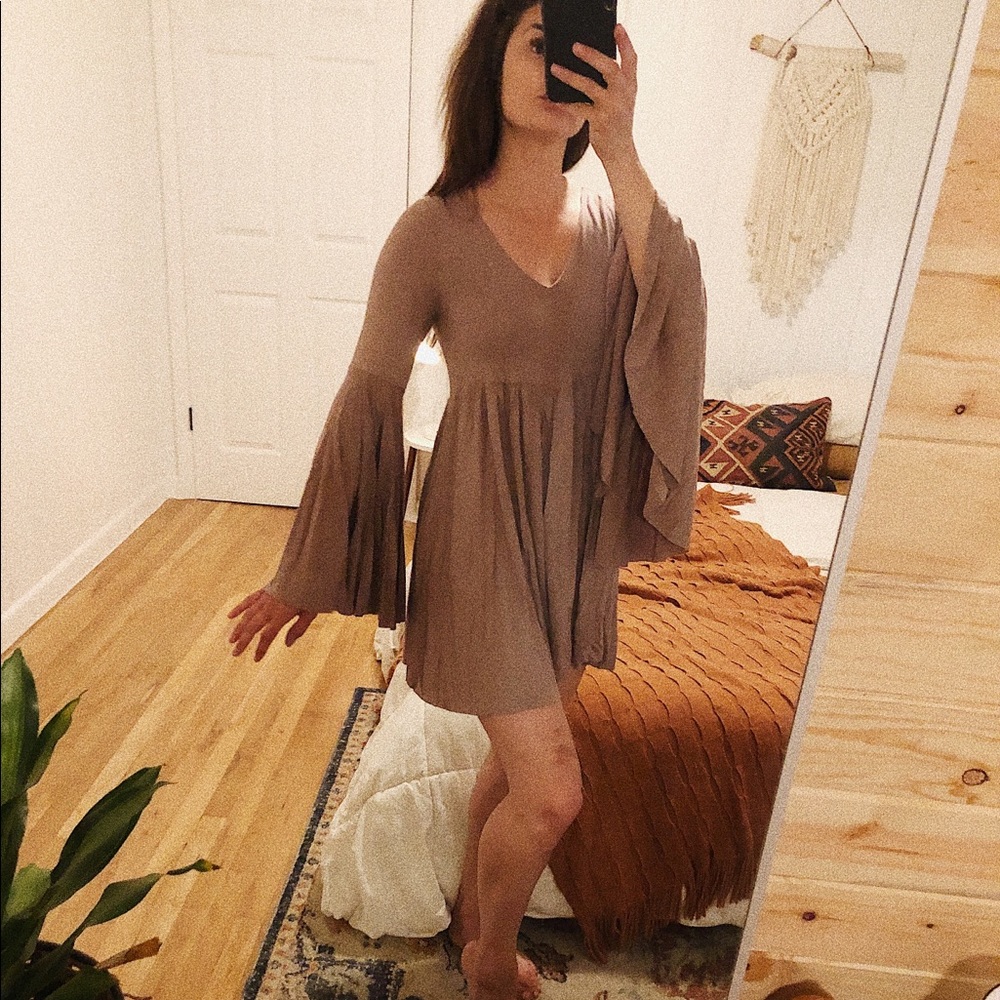 Free People Beach Babydoll Mini Dress.